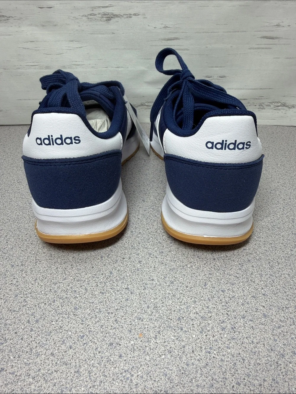 adidas Men's Navy and White Athletic Sneakers